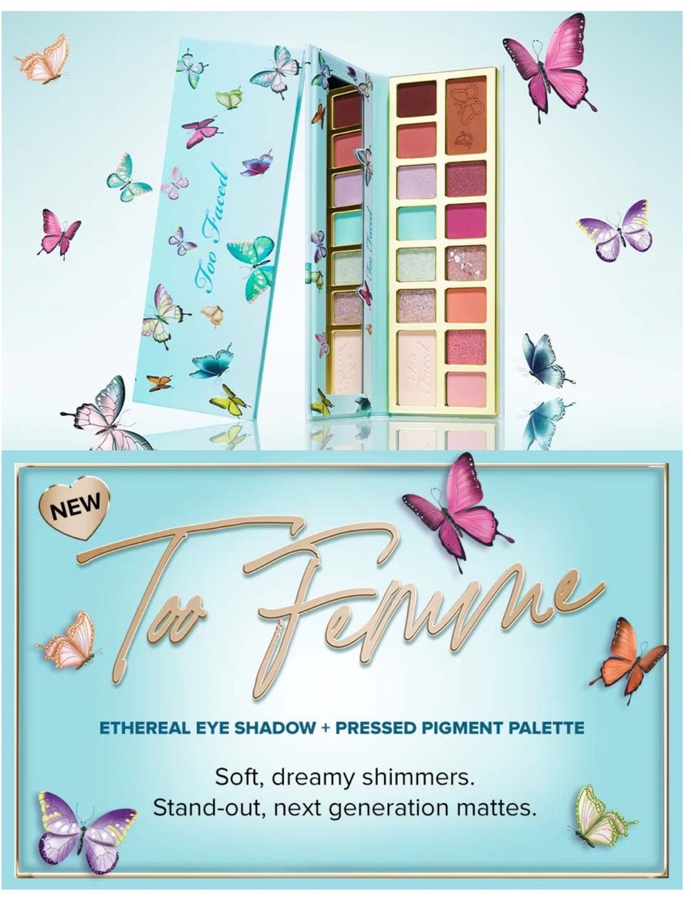 Too Faced Too Femme Ethereal Pressed Pigment Eyeshadow Palette Limited Edition